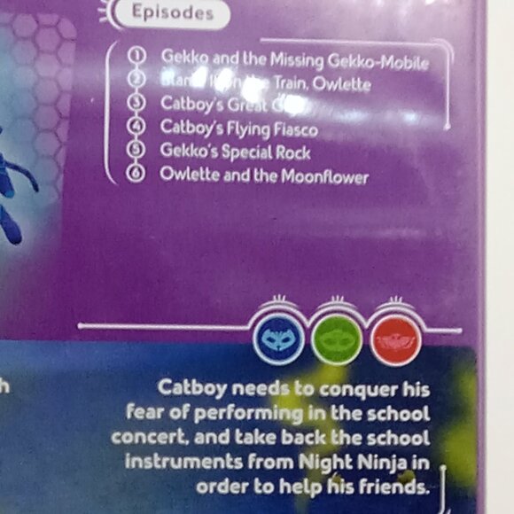 PJ MASKS Toy Lot DVD Mini Card Game PEZ 1.5" Fig Gekko Red Owlette Choco Cat Boy - Picture 9 of 10